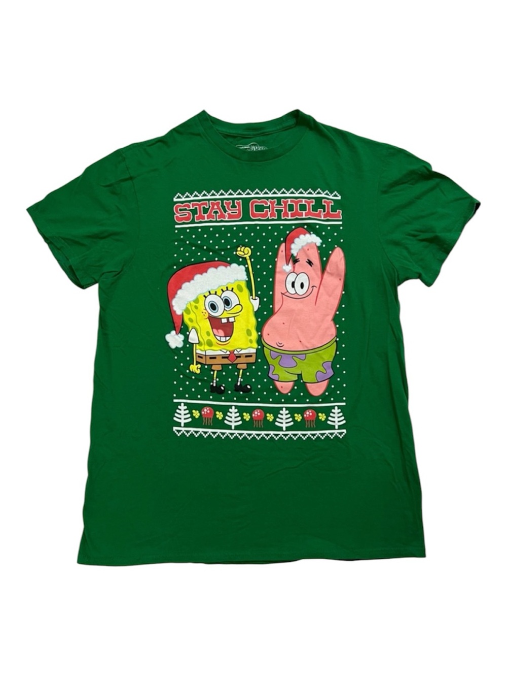 SpongeBob SquarePants Stay Chill Short Sleeve Tee - Medium, Green